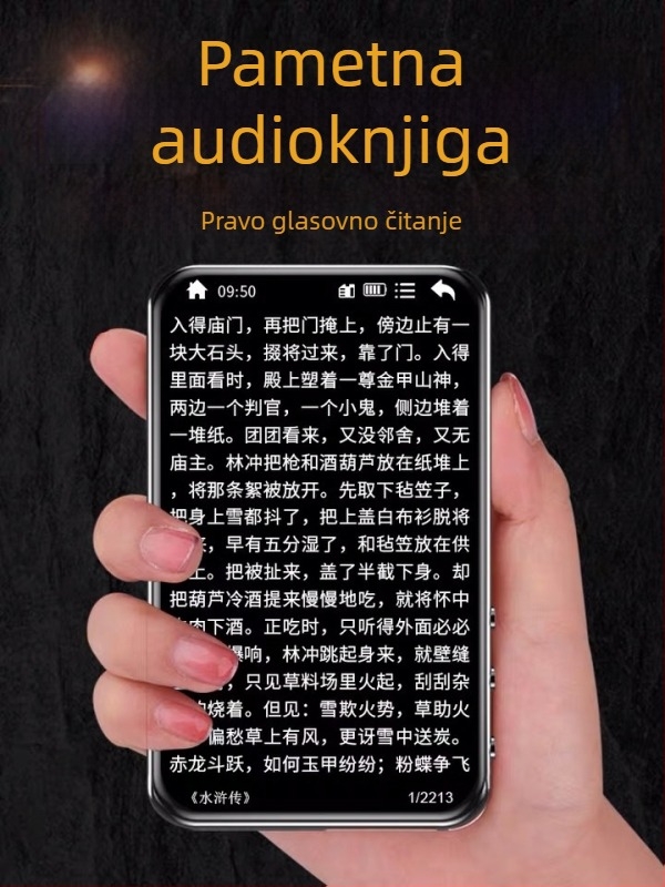 Bluetooth MP3 player s dodirnim zaslonom, podrškom za TF karticu, USB 2.0, FM radio i snimanje