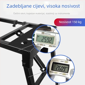 Stojak za električno klavijaturu, univerzalni, model KS265, od čelične cijevi, brenda Silver Fish, kompatibilan s elektroničkom tipkovnicom.