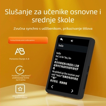 Učenički player za japanski i engleski s MP3/MP4, Bluetooth, puni zaslon