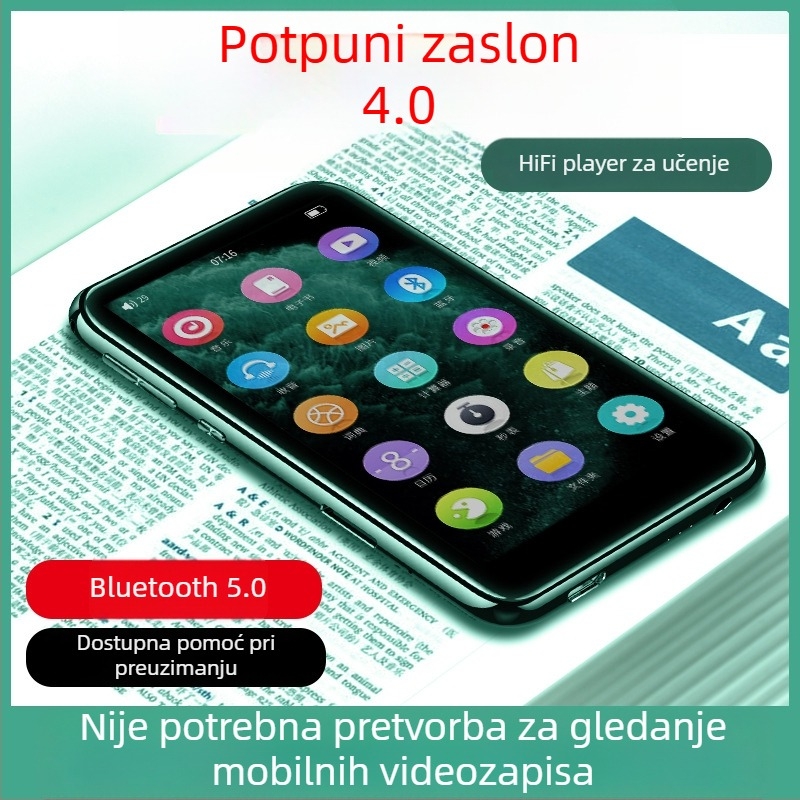 Conodo MP3 player s punim zaslonom i Bluetoothom, rječnik za učenike, MP4 dodirne igre, MP5/MP6 glazbeni player