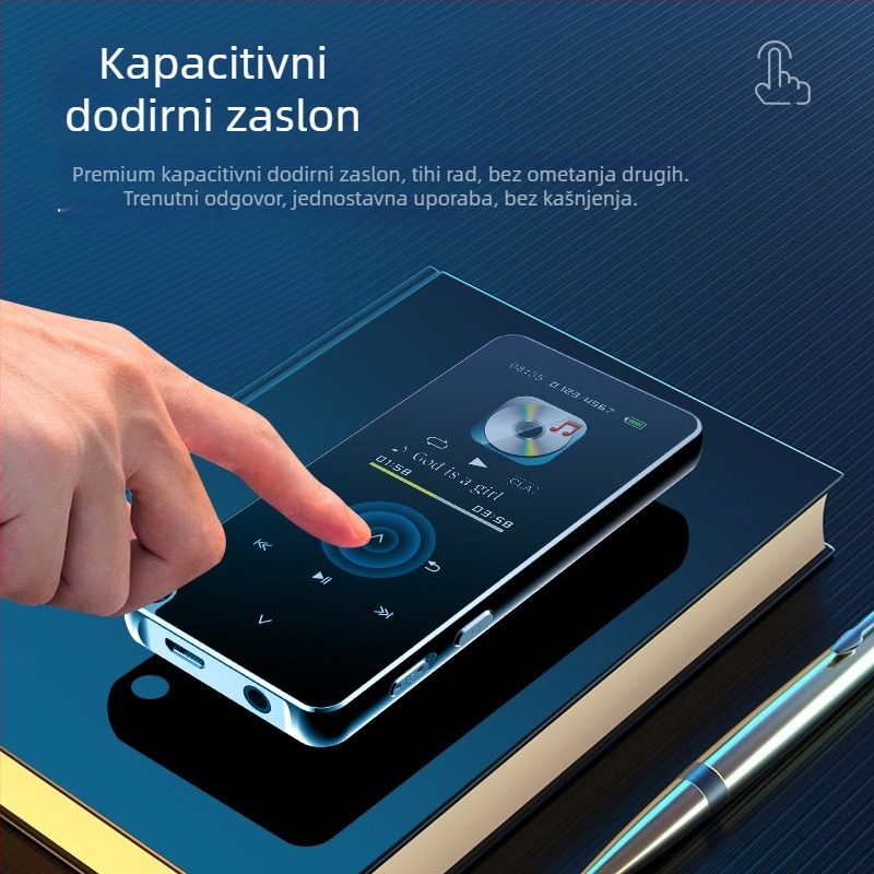 Bluetooth MP3 player s TF karticom, MP4 podrška, TFT zaslon 320x240, MP3/WMA/WAV/PCM/AAC formati, FM radio i snimanje