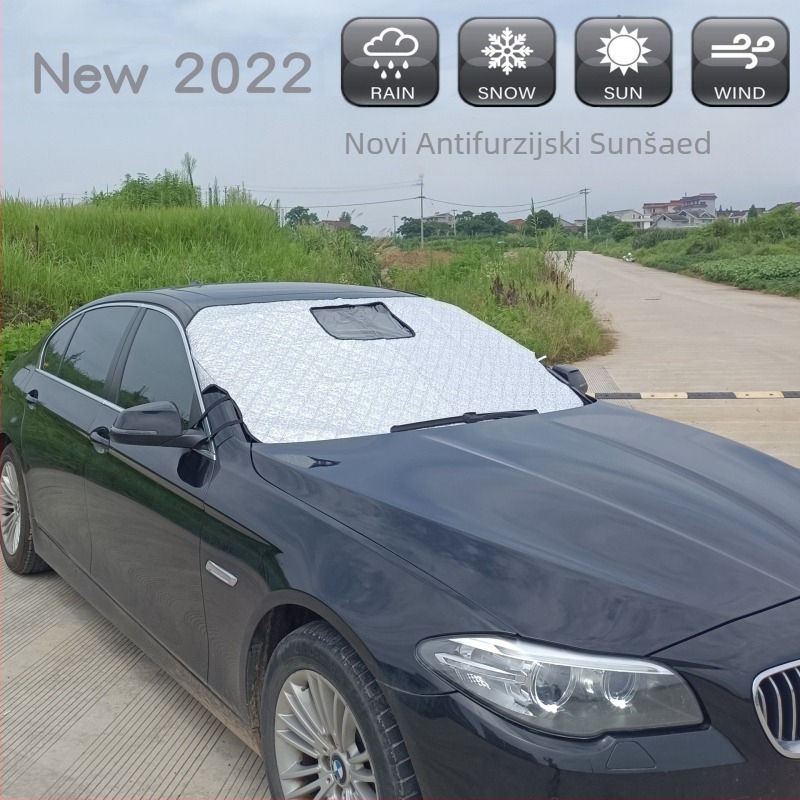 Automobilska snježna zaštita s teleskopskom montažom, aluminijska folija, prednje uparivanje, mogućnost prilagodbe