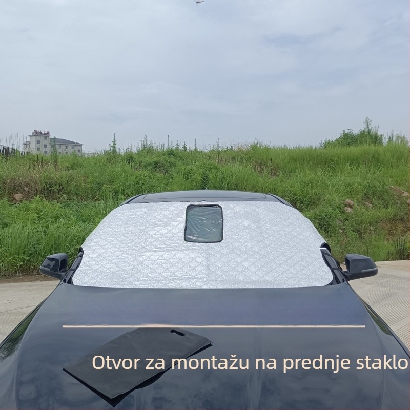 Automobilska snježna zaštita s teleskopskom montažom, aluminijska folija, prednje uparivanje, mogućnost prilagodbe