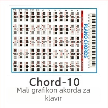 Piano akord dijagram — 157 g premazani papir, model Chord-10 Debier, pakiranje: prozirna vrećica, podrijetlo: Foshan