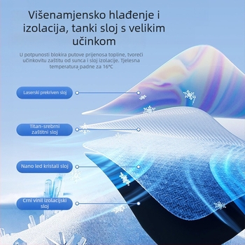 Auto suncobran za prednje staklo s aluminijskom folijom, laserski vinil, karirani uzorak, ugradnja klikom, univerzalna prilagodba