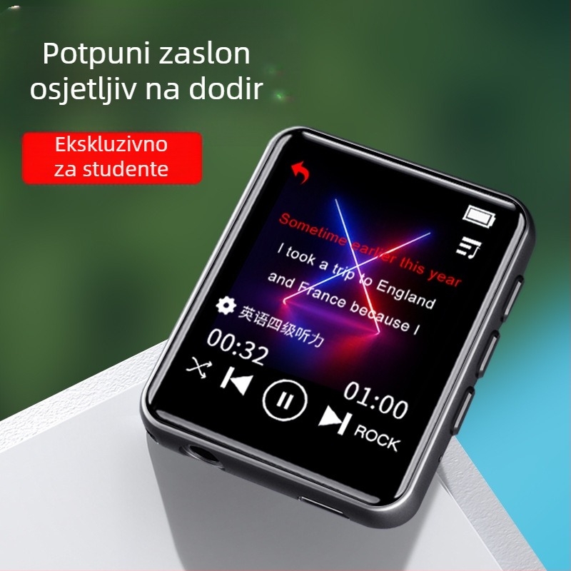 MP3 player M4: 1,8-inčni TFT zaslon, Bluetooth, FM radio, snimanje, podrška TF kartici