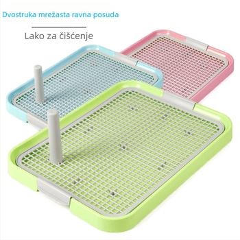 Toalet za pse s protukliznom mrežom i stalkom, ABS plast, lako za čišćenje