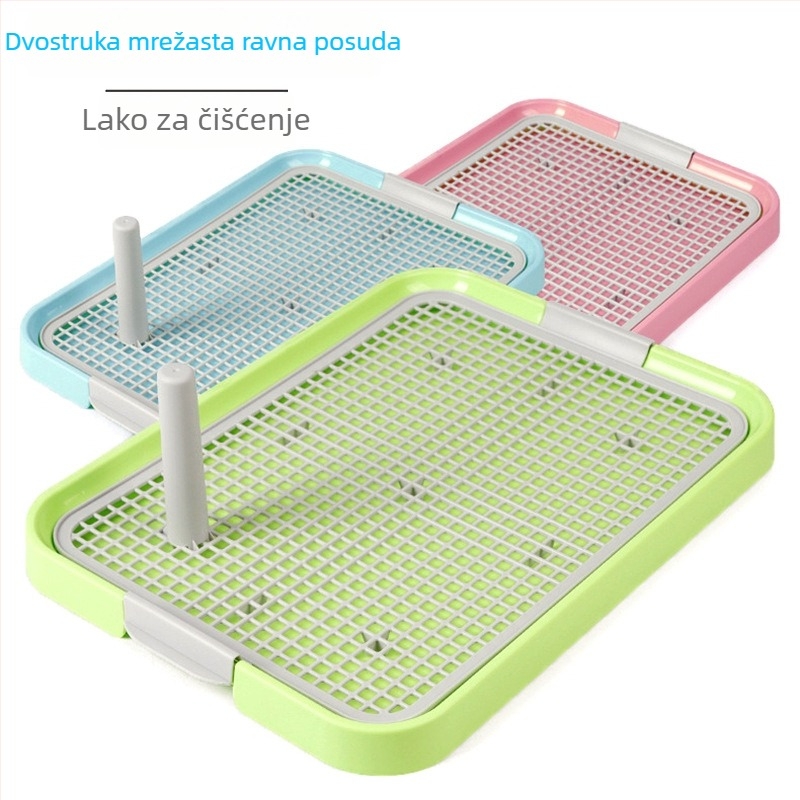 Toalet za pse s protukliznom mrežom i stalkom, ABS plast, lako za čišćenje