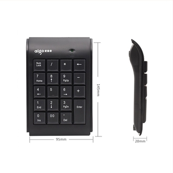 W909 žični digitalni numerički keypad s 23 tipke za prijenosno računalo i PC, ABS kućište, kabel 1,45 m, bez pozadinskog osvjetljenja