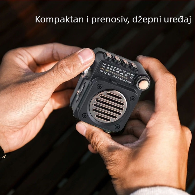 Mini radio s Bluetoothom, slotom za karticu, FM/AM/SW, USB MP3