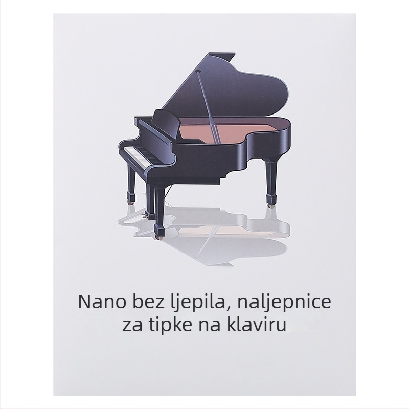 PERSEUS Nano naljepnice za tipke klavira, universalne 88/61/54 tipki, plastične, pojedinačno pakirane