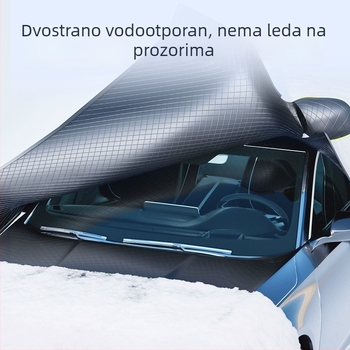 Zaštita od snijega za prednje staklo automobila – Oxford tkanina, magnetska ugradnja, univerzalna, minimalistički stil