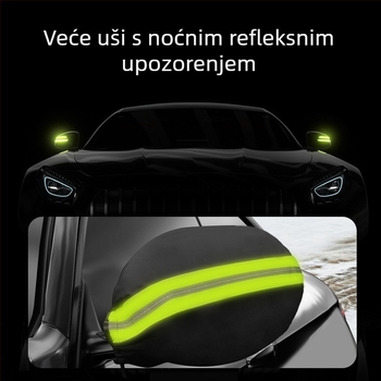 Zaštita od snijega za prednje staklo automobila – Oxford tkanina, magnetska ugradnja, univerzalna, minimalistički stil