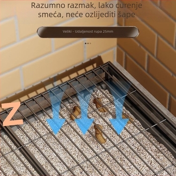 Toalet za pse s dizajnom ladice, protuklizni dizajn, plastični materijal, s integriranim ispiranjem i posudom za pijesak