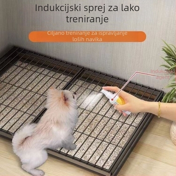 Toalet za pse s dizajnom ladice, protuklizni dizajn, plastični materijal, s integriranim ispiranjem i posudom za pijesak
