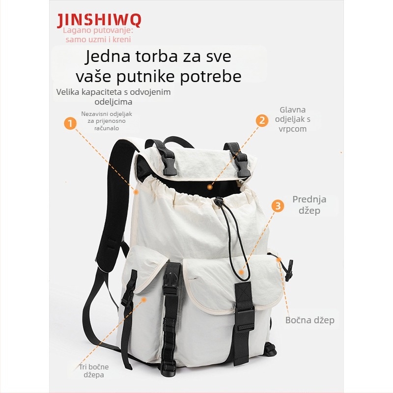 Ultra-light outdoor ruksak, vodootporan, od poliestera, kapacitet do 20 L, kompatibilan s 16-inčnim prijenosnim računalom