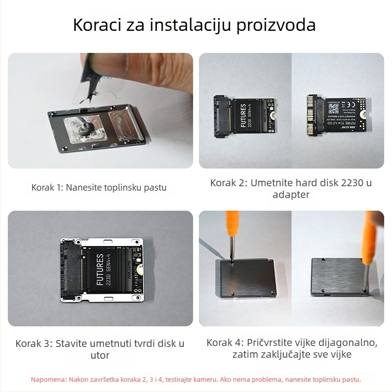 Adapter kartica – aluminijska legura CFEB05, CFexpress 4.0 futrola za memorijsku karticu fotoaparata