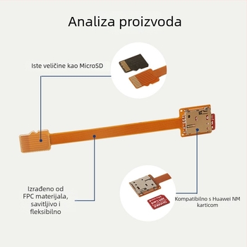 Adapter kabel za TF memorijsku karticu (Micro SD) – vanjsko proširenje, sučelje: Drugo