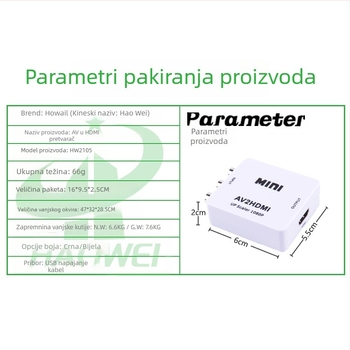 AV na HDMI video konverter 1080P s RCA ulazom