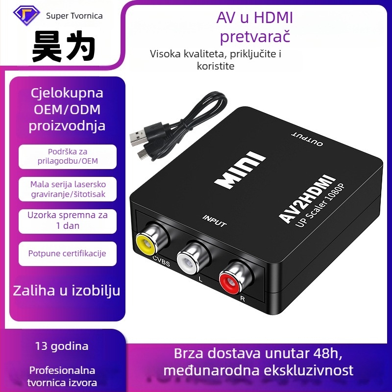 AV na HDMI video konverter 1080P s RCA ulazom