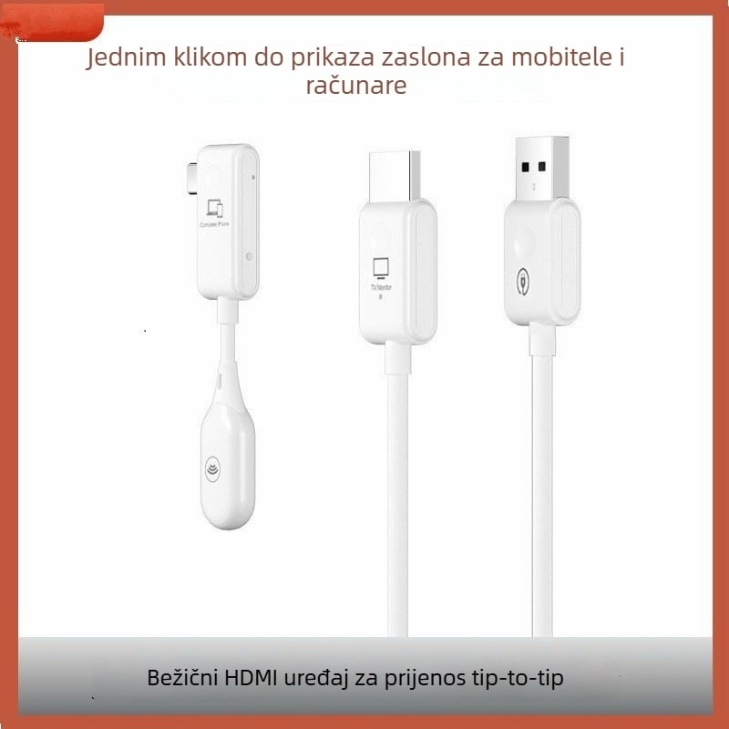 CS7 Bežični HDMI extender za zrcaljenje zaslona – 1080p, HDMI sučelje, 128MB RAM, Plug-and-Play