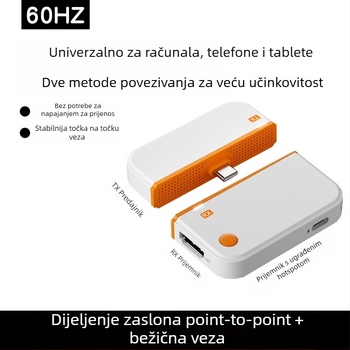 Bežični HDMI adapter za zrcaljenje zaslona za telefon i PC – 1080p, 1 GB RAM, Windows kompatibilan, Model CHD09