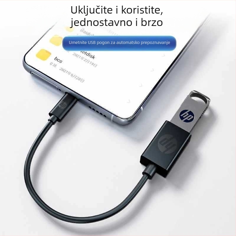 HP USB na USB-C adapter kabel - 15 cm, za tablete, prijenosna računala i mobitele