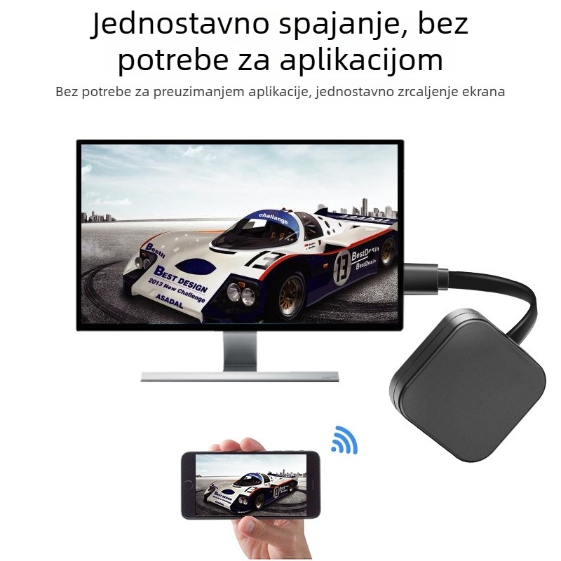 Bežični uređaj za zrcaljenje zaslona W25s, HDMI sučelje, 1080p izlaz, RK3036 A210 procesor, podrška TF kartici