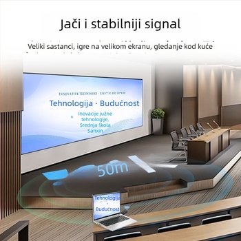 Poslovni bežični projektor zaslona za zrcaljenje telefona na računalo, HDMI 1080p, Haiqi procesor, kompatibilan Windows/Android/iOS