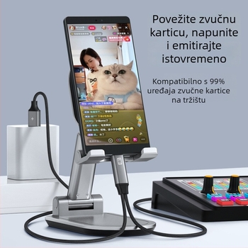 Vanjski USB DAC/slušalice amplifier s USB-C na USB, neovisno napajanje, dvostruki izlaz, DAC čip, 1 m kabel, model MK14/MK15