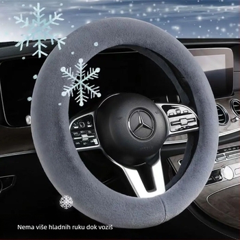 Navlaka za volan, minimalistički stil, zima, univerzalna prilagodba, univerzalna instalacija, zadani promjer