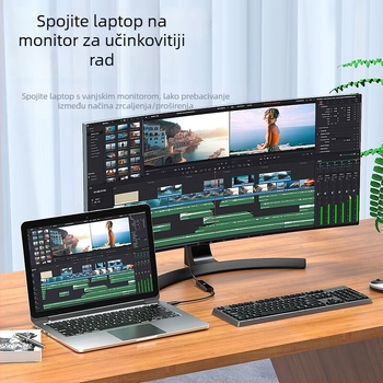 Kabel Type-C na HDMI 4K, duljina 0,2 m, bakreno jezgro, visoko-kvalitetan čip, 5 Gbps
