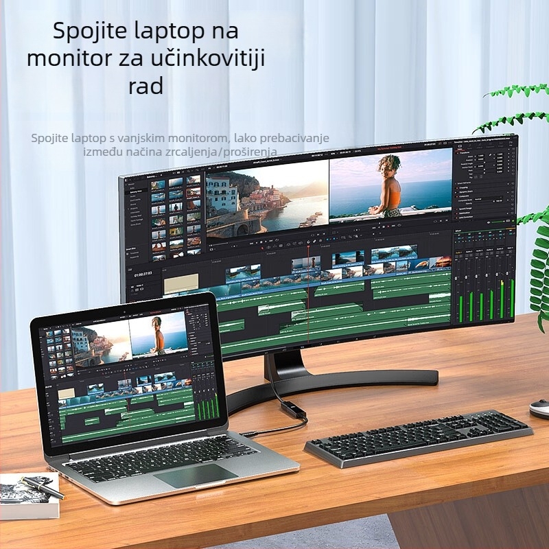 Kabel Type-C na HDMI 4K, duljina 0,2 m, bakreno jezgro, visoko-kvalitetan čip, 5 Gbps