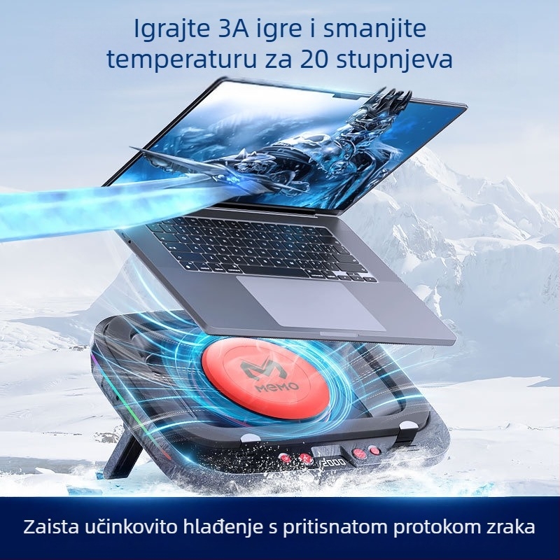 Radijator za notebook FL08 - zračno hlađenje, 1 ventilator, 1 m kabel, ABS