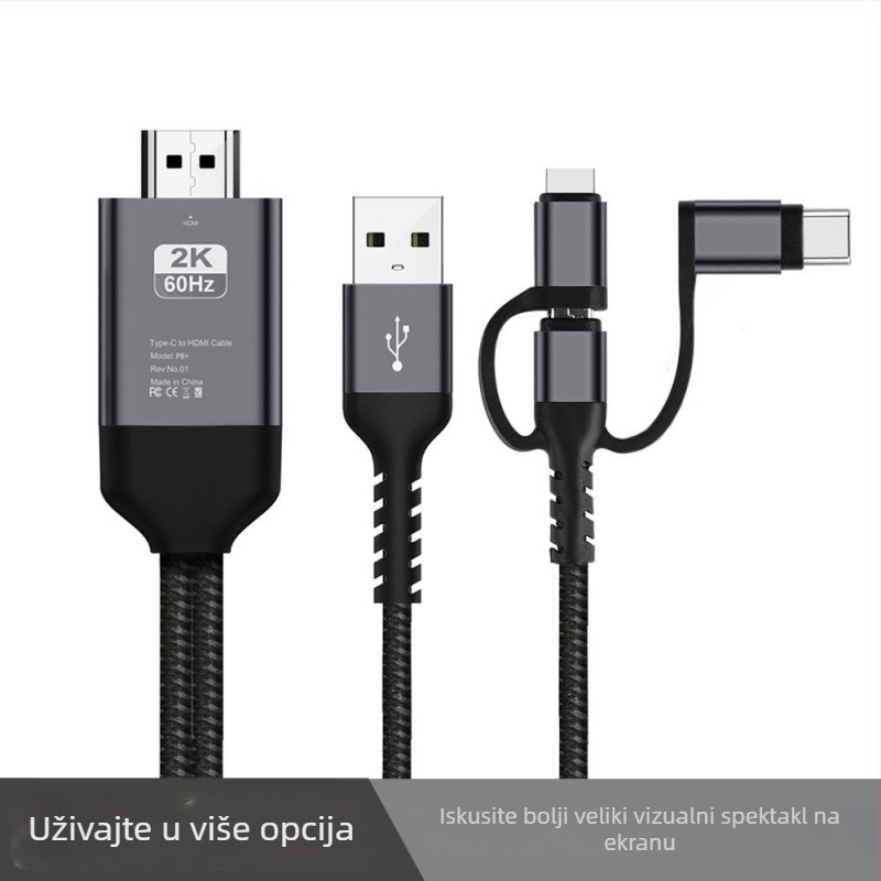 Type-C HDMI mobilni adapter za zrcaljenje zaslona, 1 na 3 splitter, HDMI sučelje, 1080p, uvezeni čip
