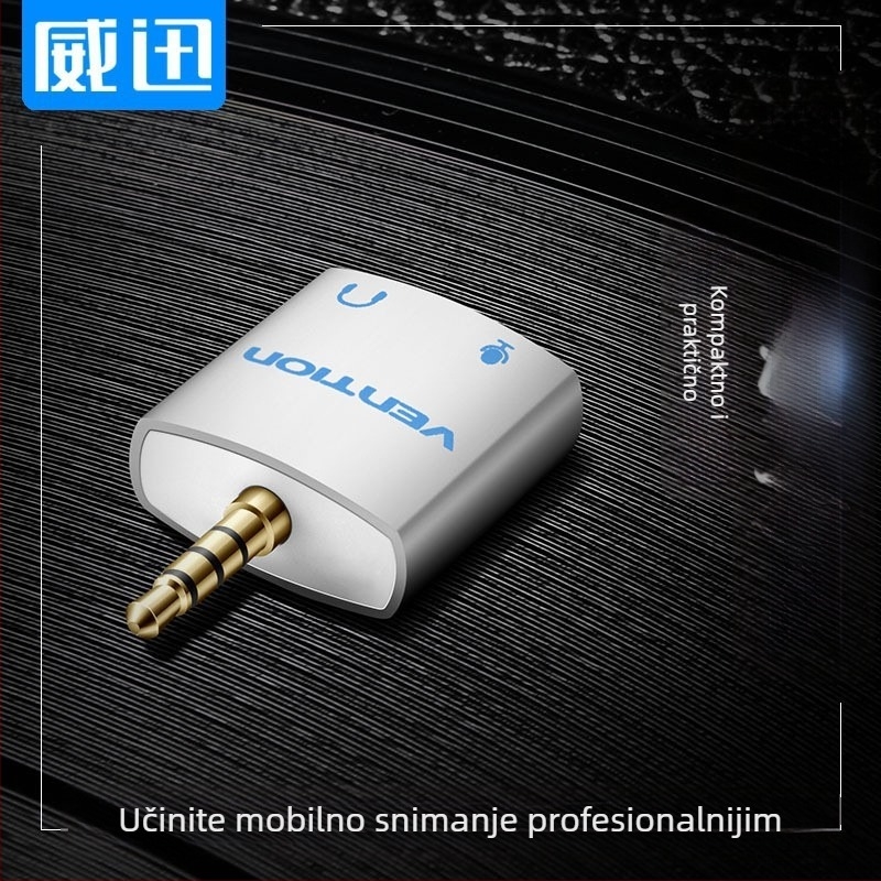 Slušalački splitter 1-2 adapter, zvučni izlaz, bakreno jezgro, model BDA/BDB, brzina prijenosa 1000