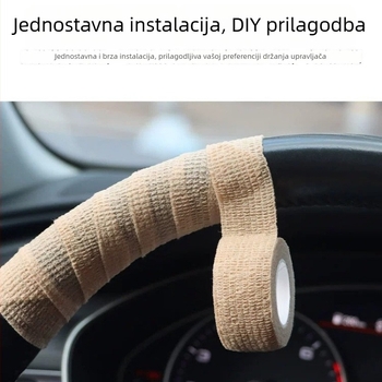 Navlaka za volan automobila - protivklizna, upija znoj, ultra-tanka lanena tkanina, univerzalna prilagodba, za sve sezone