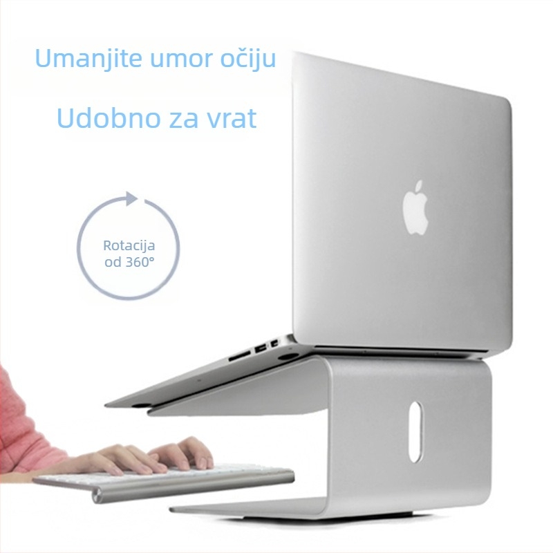 Držač za notebook od aluminijske legure UP/EPP AP-2, 360° rotacija, rashladna baza, kompatibilan s MacBook