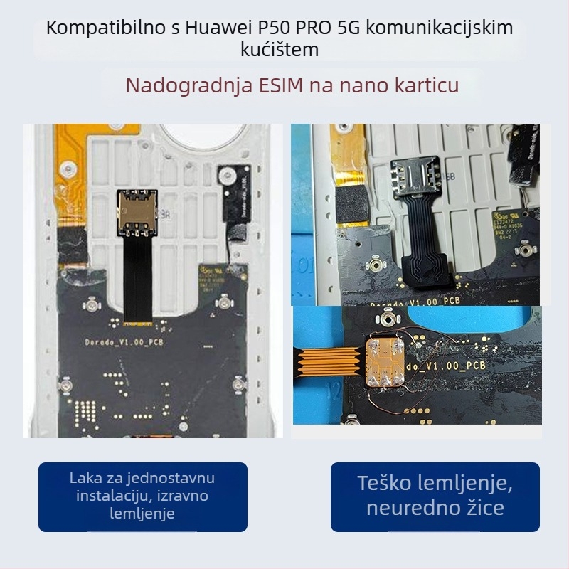 Huawei P50 Pro 5G eSIM na Nano SIM adapter kabel