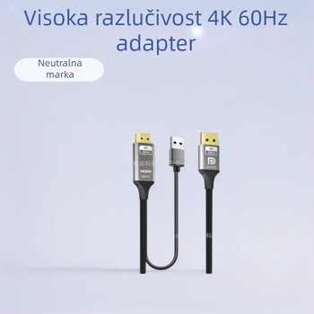 HDMI na DP adapter kabel, 5801 čip, 20 Gbps