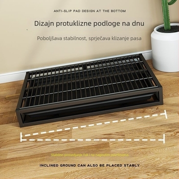 Toalet za pse – Ekstra velike veličine, ladica-stil, od nehrđajućeg čelika, za srednje i velike pse