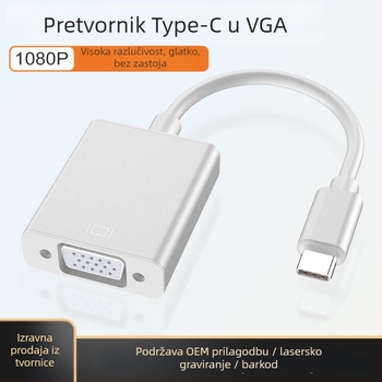 HC-TC02 Type-C na VGA adapter kabel, bakreno jezgro