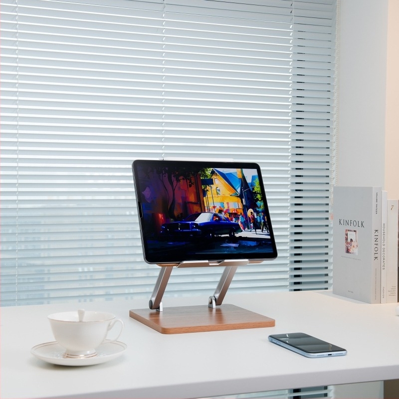 Stalak za notebook/tablet od aluminij-drevnog materijala; Težina 1,38 kg; Marca Shengpeng; Model Tablet notebook stand; Primjena: Općenito