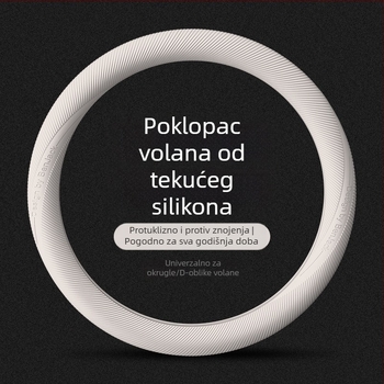 Navlaka za volan od tekućeg silikona, protuklizna i upija znoj, univerzalna za sve sezone, promjer 38 cm