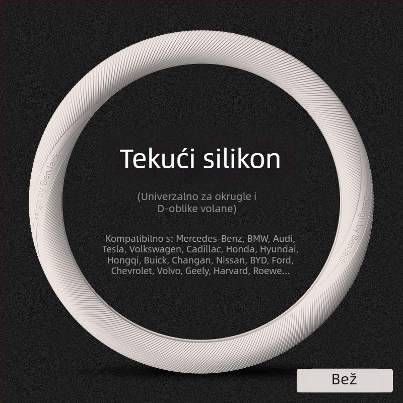 Navlaka za volan od tekućeg silikona, protuklizna i upija znoj, univerzalna za sve sezone, promjer 38 cm
