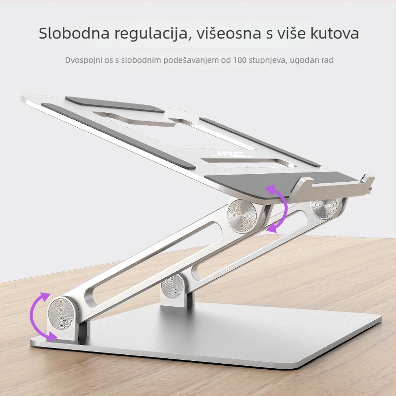 Svestran prijenosni stalak za laptop, aluminijska legura, sklopiva baza za raspršivanje topline, dizajn s podizanjem, model Z2 Pro, kompatibilan s laptopima i iPadom
