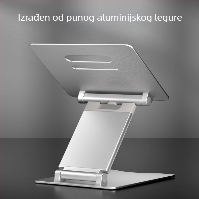 Držač za notebook od aluminijske legure – podizni, sklopni, s rashladnom bazom, kompatibilan s univerzalnim modelom, težina 1,93 kg