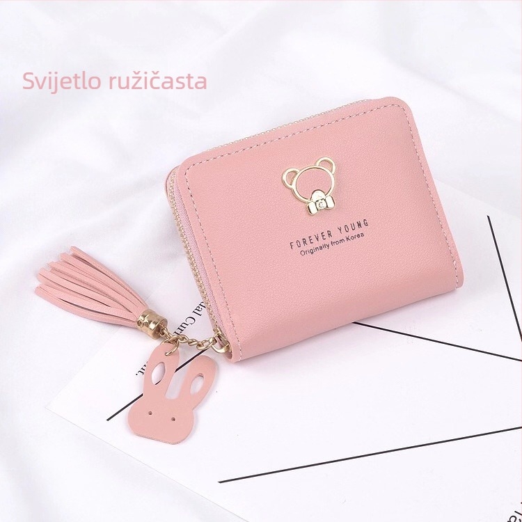 Ženska mini novčanik i držač kartica, model Y803, PU koža, gradski stil, ultra lagan, zaštita od krađe