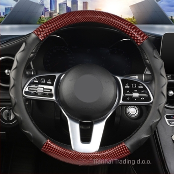 Navlaka za volan automobila s 3D dizajnom, umjetna koža; stil: CZY/Business; ugradnja: općenito; kompatibilno s općim modelima; prilagodba obrade: Da