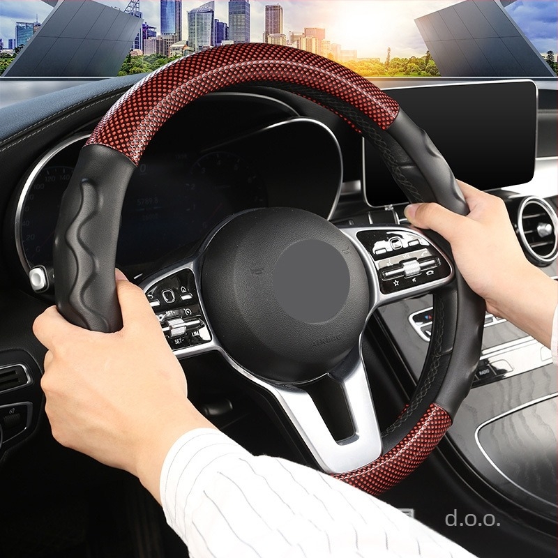Navlaka za volan automobila s 3D dizajnom, umjetna koža; stil: CZY/Business; ugradnja: općenito; kompatibilno s općim modelima; prilagodba obrade: Da